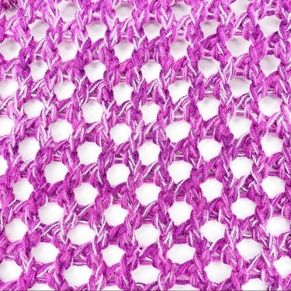 Splendid Pink Sweater Size Small 2-in-1 Cotton Loose/Open Weave Fuchsia New NWT - Picture 4 of 8